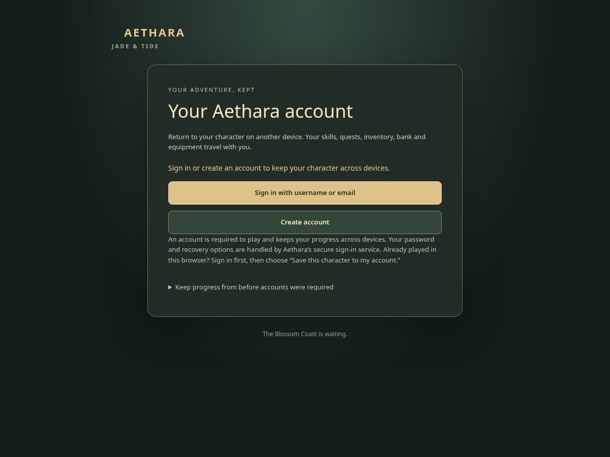 Landing-page snapshot of playaethara.com