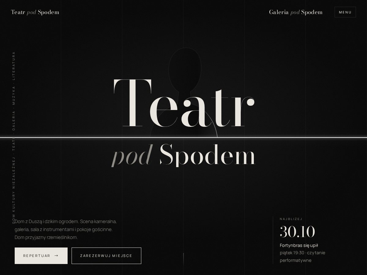 Landing-page snapshot of podspodem.com
