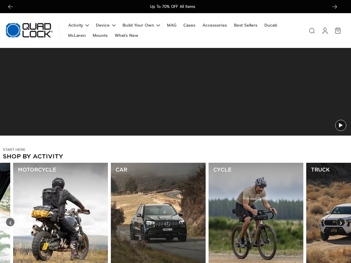 Landing-page snapshot of quadlockcaseacc.com