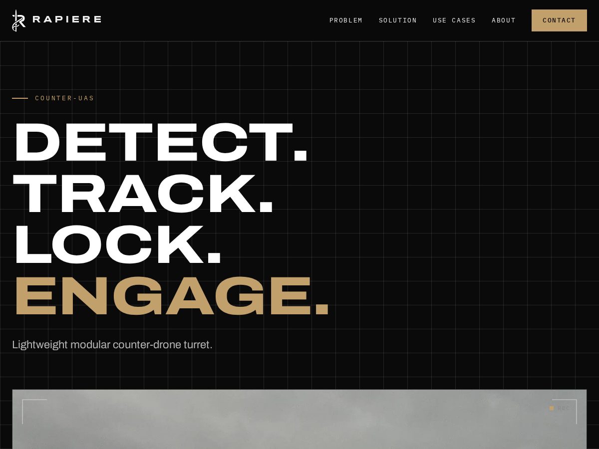 Landing-page snapshot of rapiere-defense.com