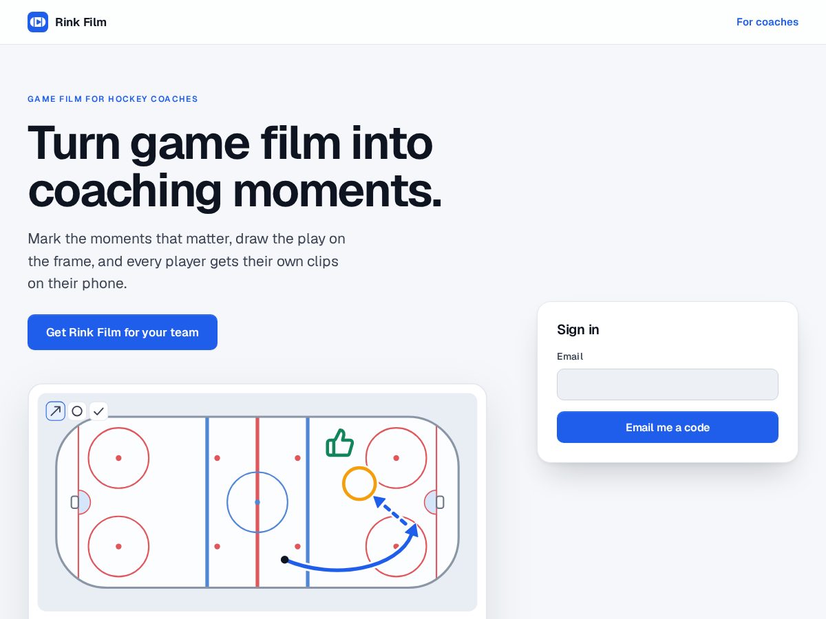 Landing-page snapshot of rinkfilm.com