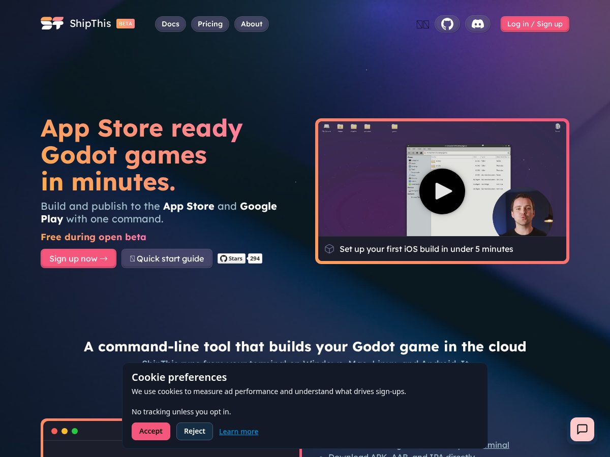 Landing-page snapshot of shipthis.net