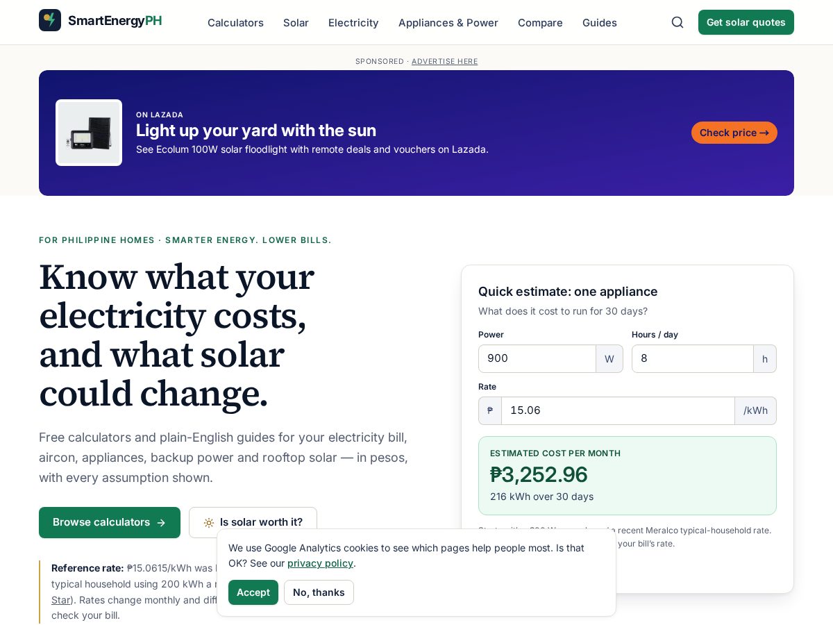 Landing-page snapshot of smartenergyph.com