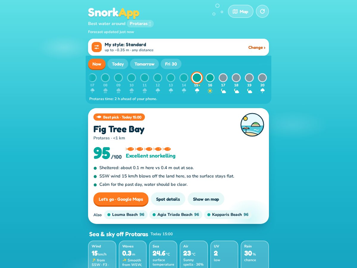 Landing-page snapshot of snorkapp.com