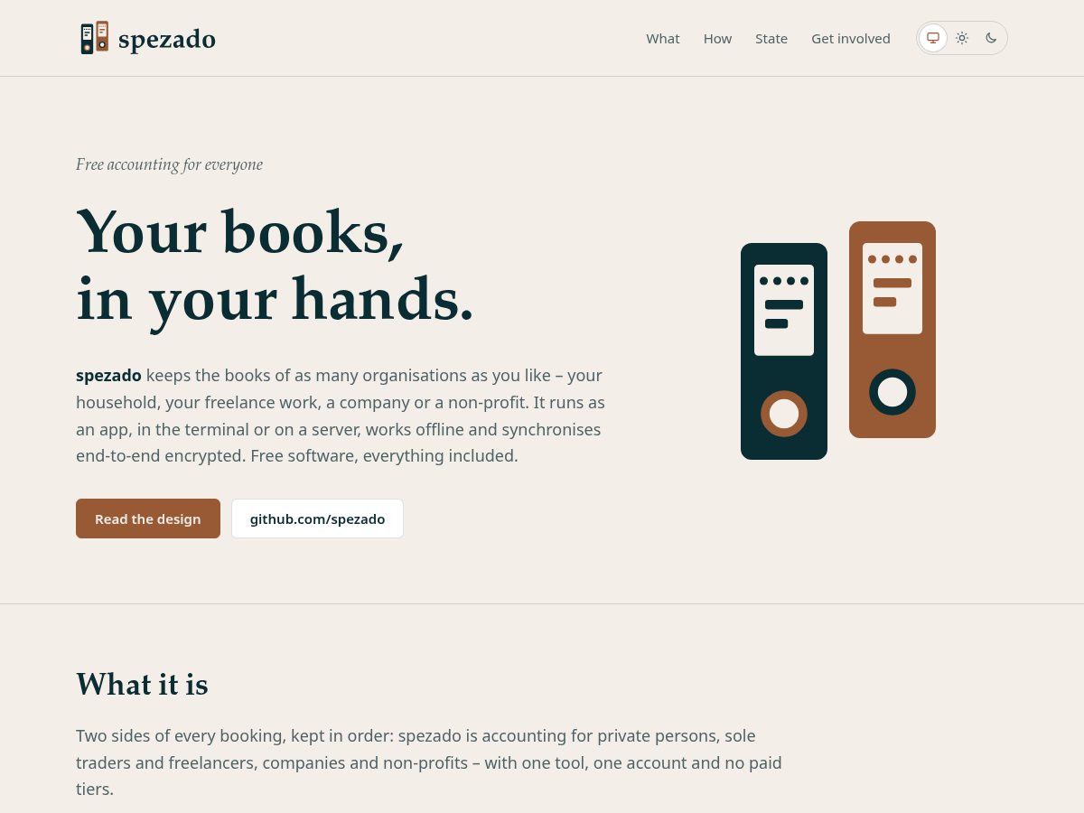 Landing-page snapshot of spezado.com