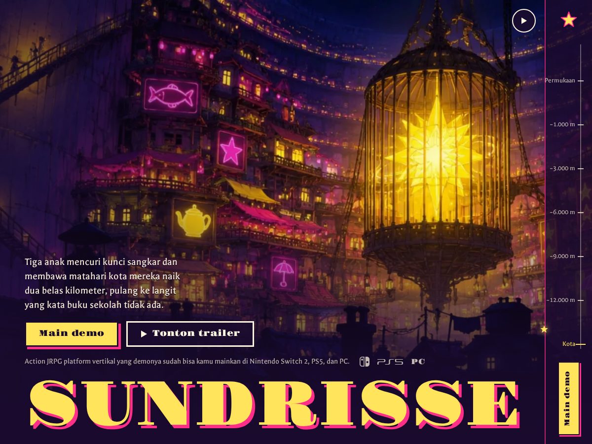 Landing-page snapshot of sundrisse.com