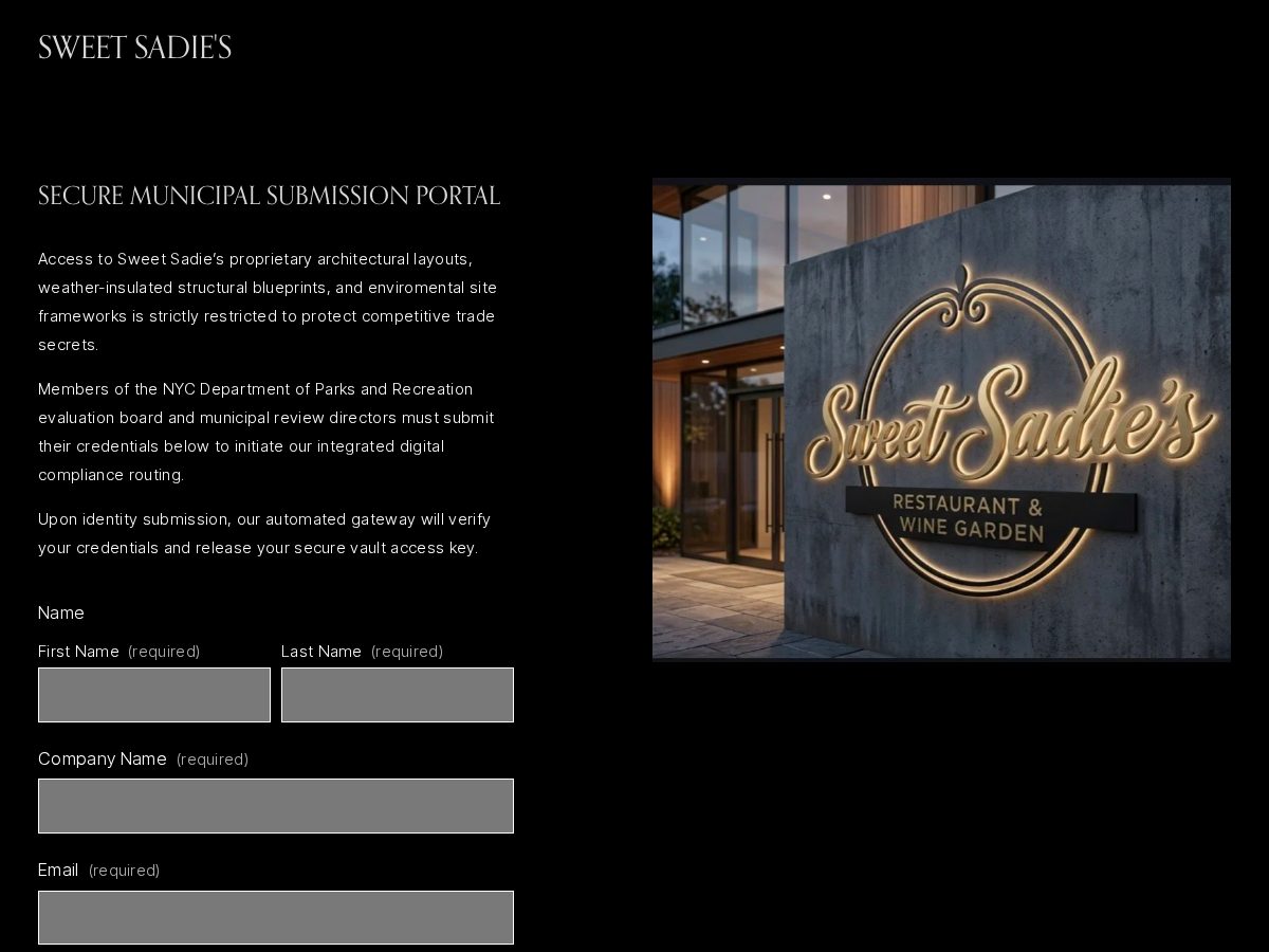 Landing-page snapshot of sweetsadiesvault.com