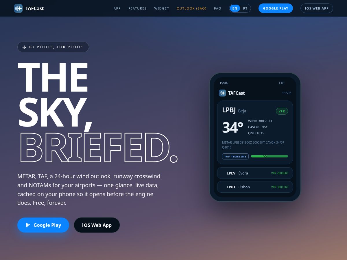 Landing-page snapshot of tafcast.com