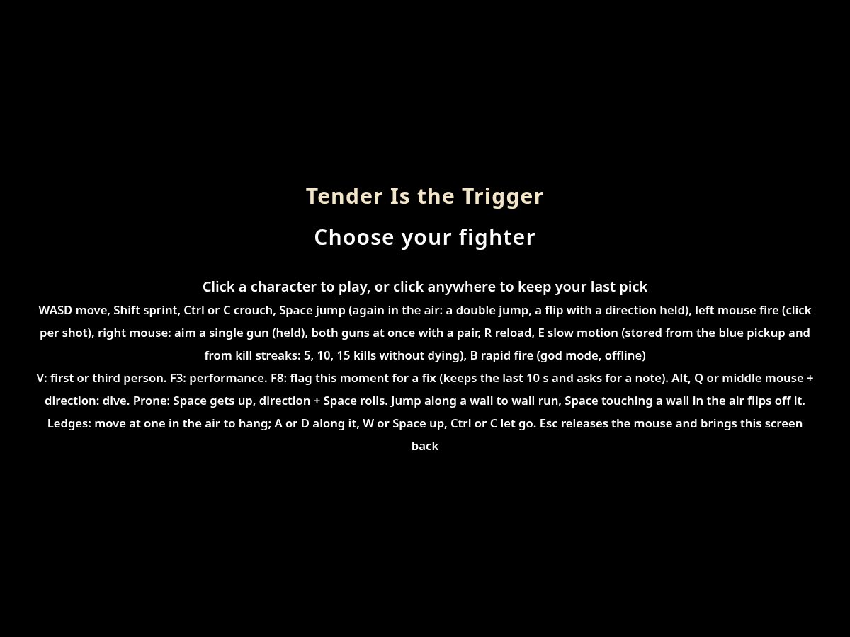Landing-page snapshot of tenderisthetrigger.com