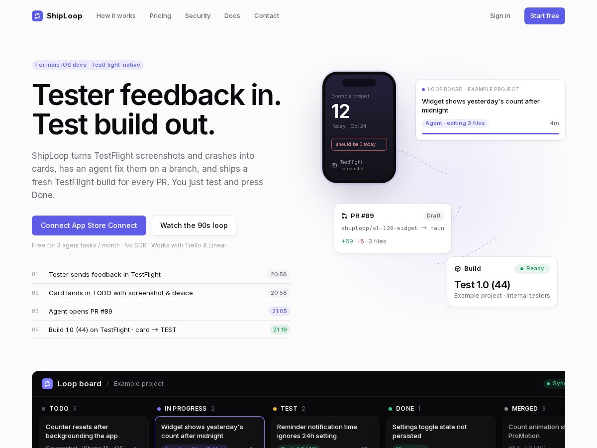Landing-page snapshot of useshiploop.com