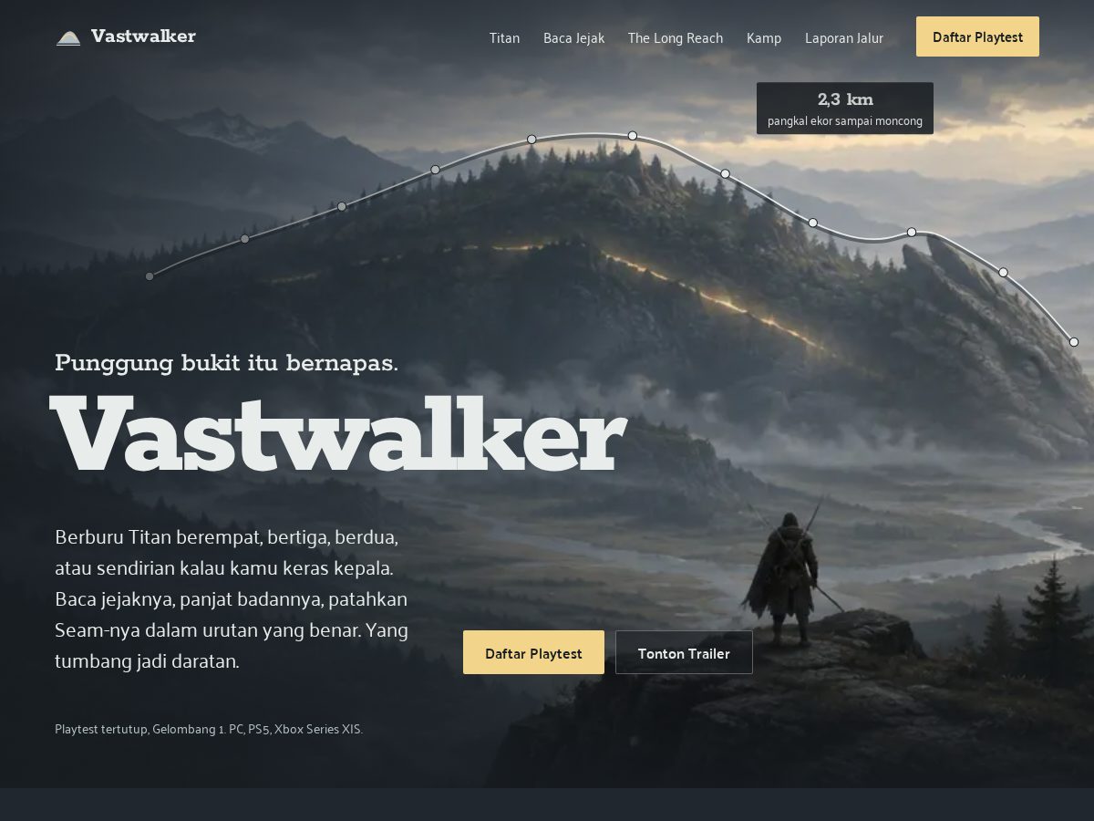 Landing-page snapshot of vastwalker.com
