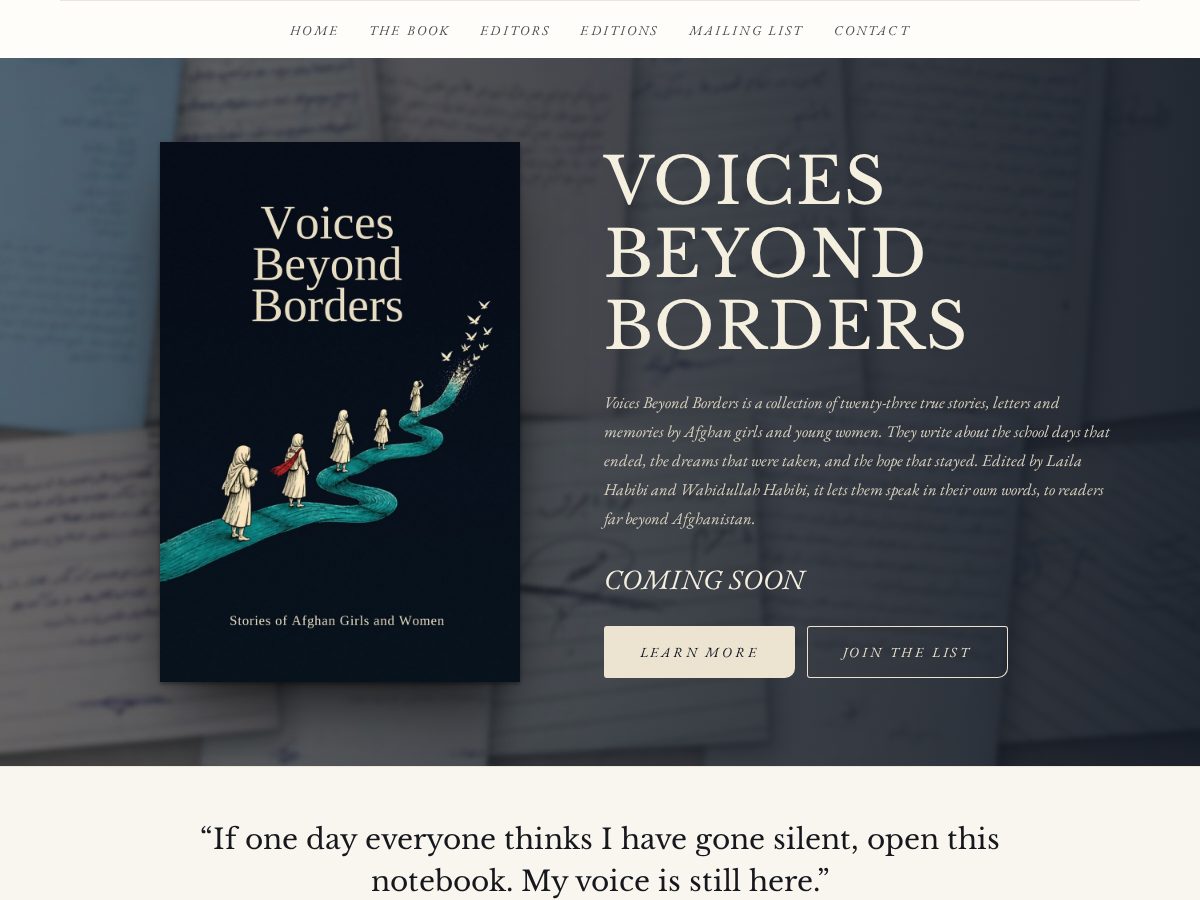 Landing-page snapshot of wahid-habibi.com