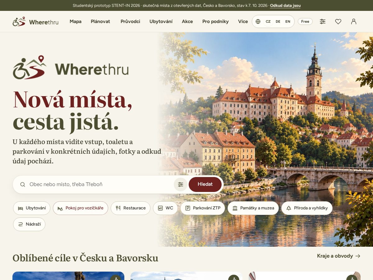 Landing-page snapshot of wherethru.com