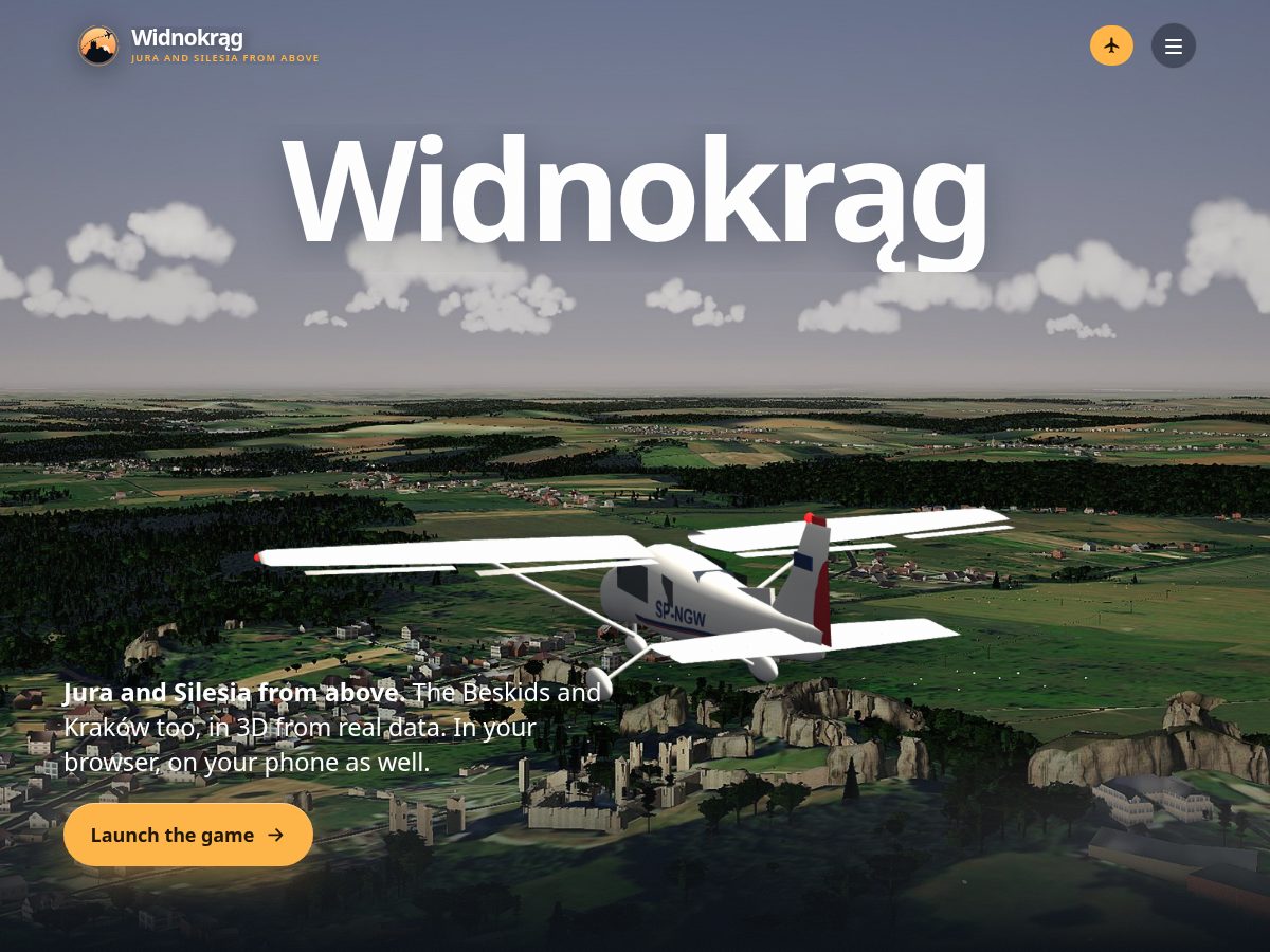 Landing-page snapshot of widnokrag.net