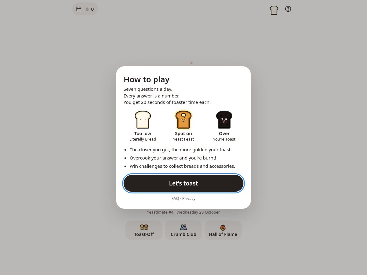 Landing-page snapshot of yeastimate.com