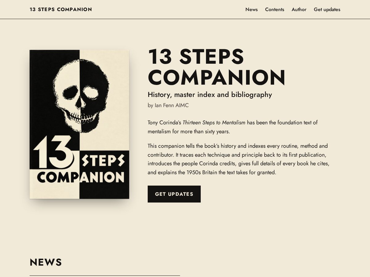 Landing-page snapshot of 13stepscompanion.com