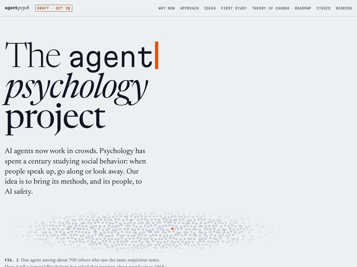 Landing-page snapshot of agentpsych.org