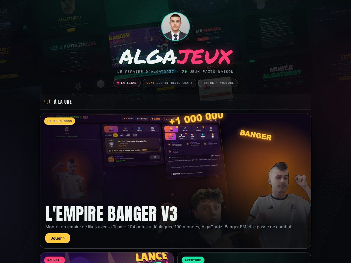Landing-page snapshot of algator37.com