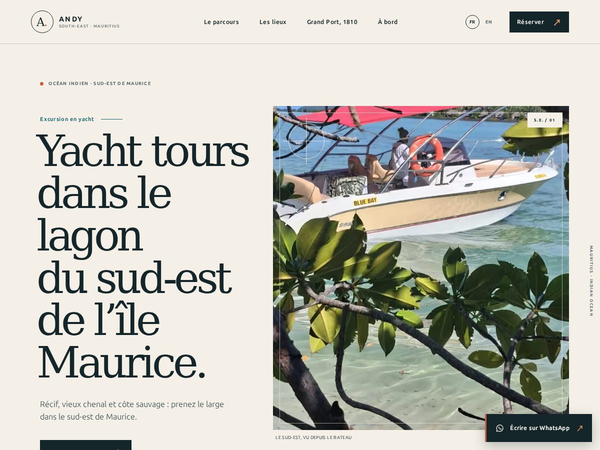 Landing-page snapshot of andyexcursion.tours