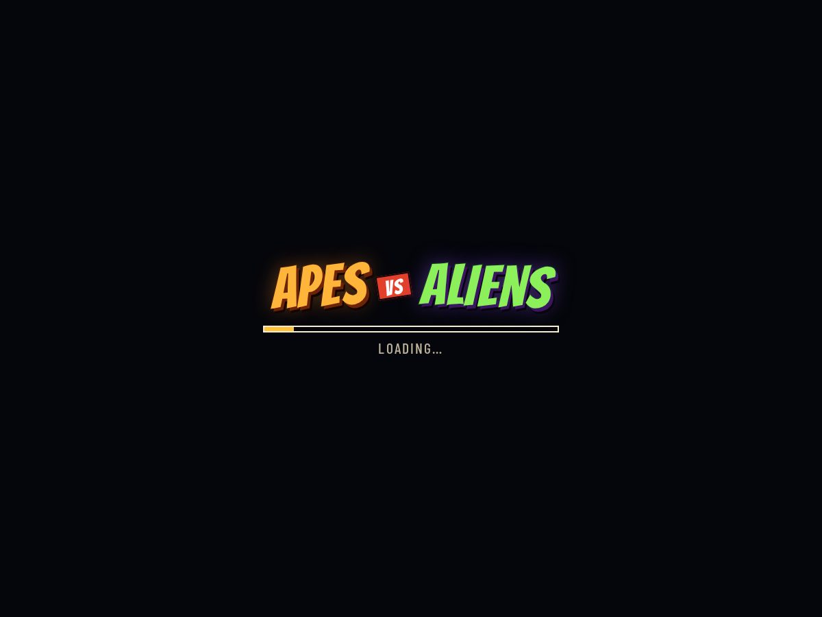 Landing-page snapshot of apesvsaliens.com