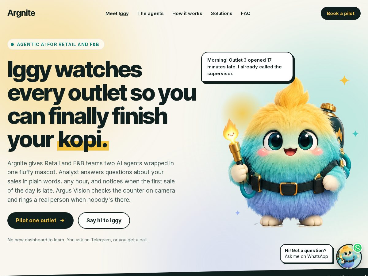 Landing-page snapshot of argnite.com