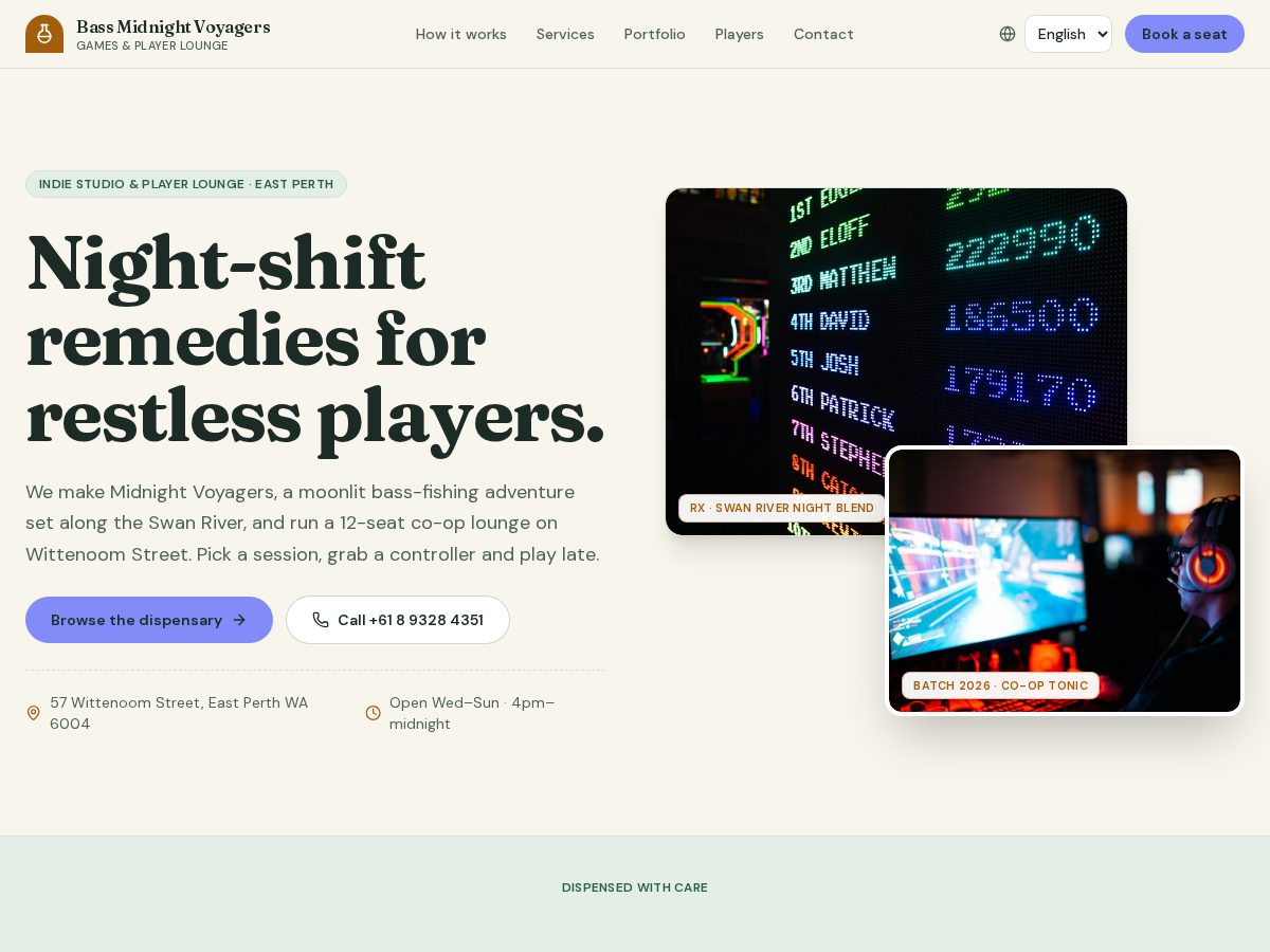 Landing-page snapshot of bassmidnightvoyagers.club