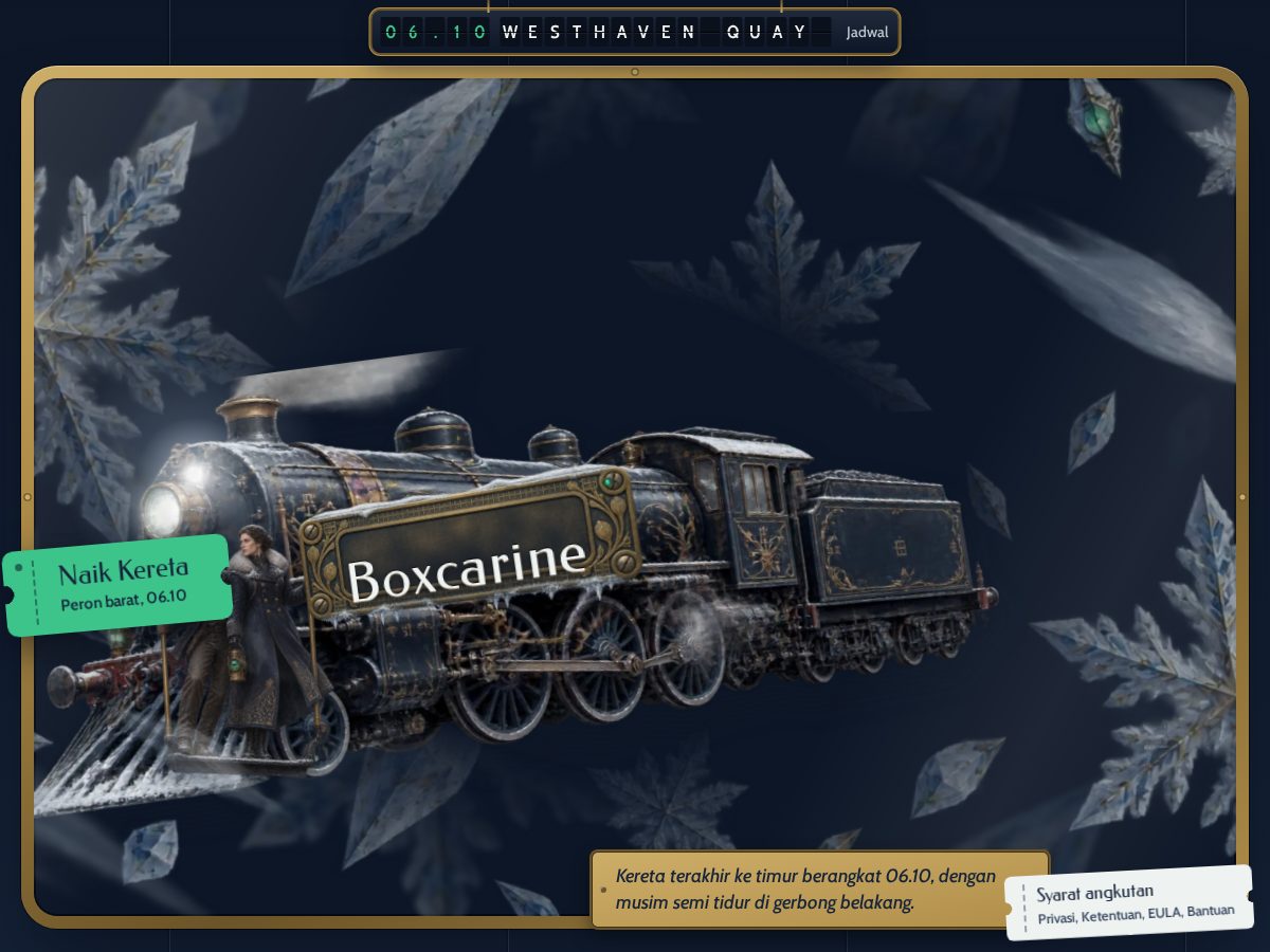 Landing-page snapshot of boxcarine.com