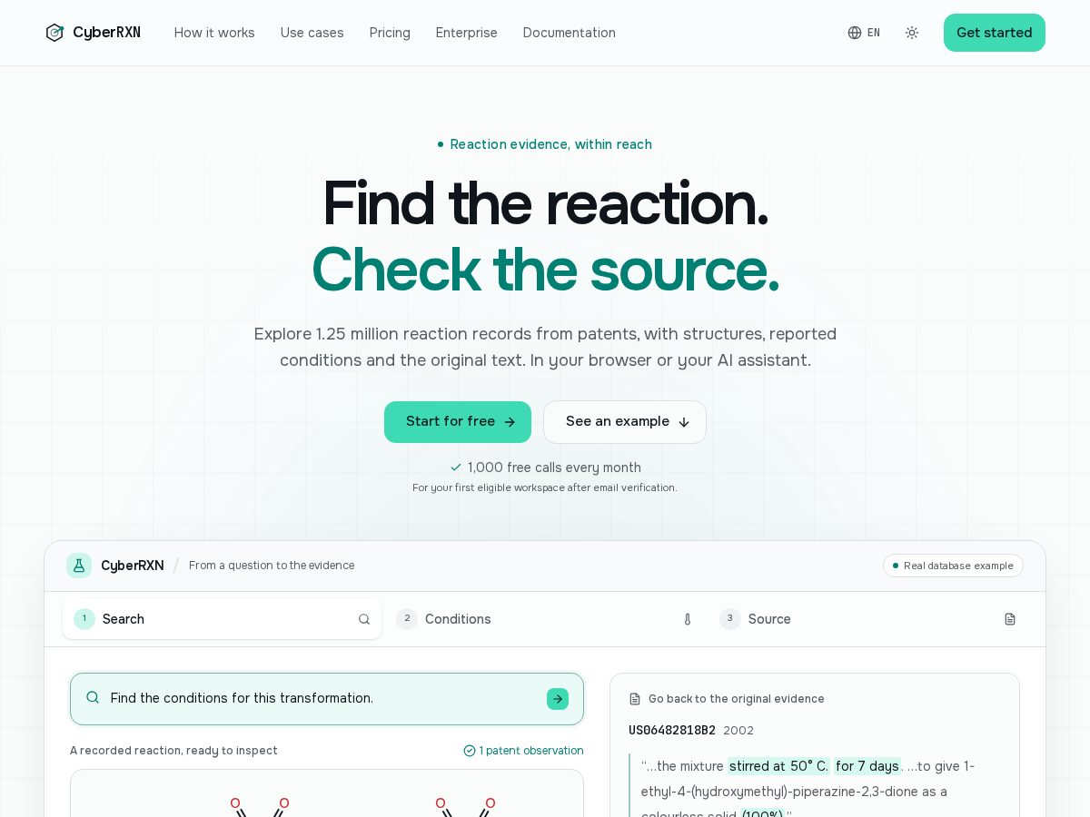 Landing-page snapshot of cyberrxn.com