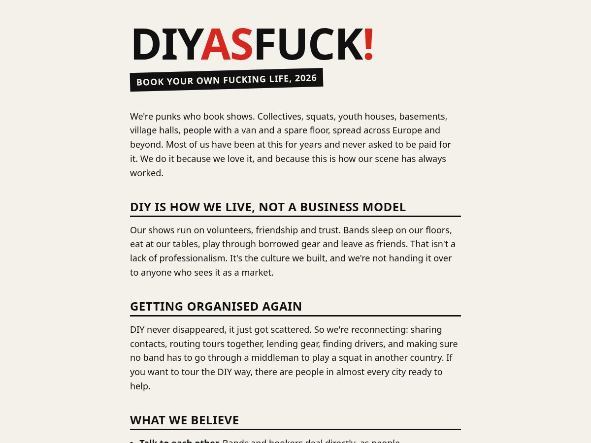 Landing-page snapshot of diyasfuck.net