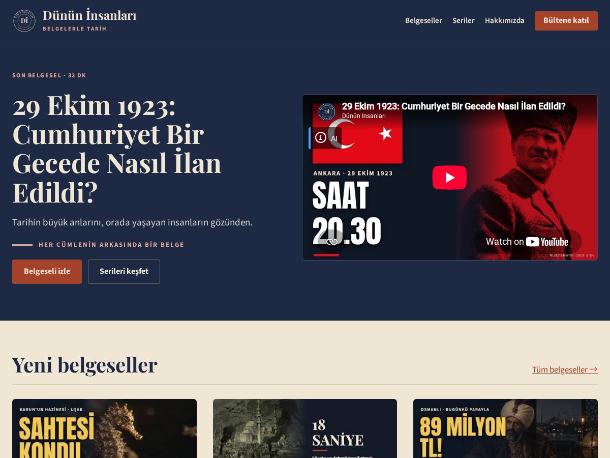 Landing-page snapshot of dununinsanlari.com