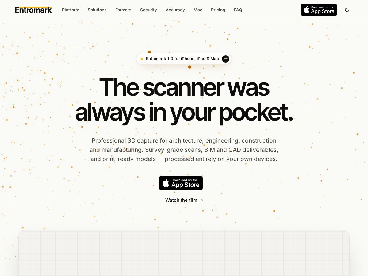Landing-page snapshot of entromark.com