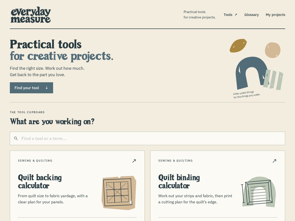 Landing-page snapshot of everydaymeasure.com