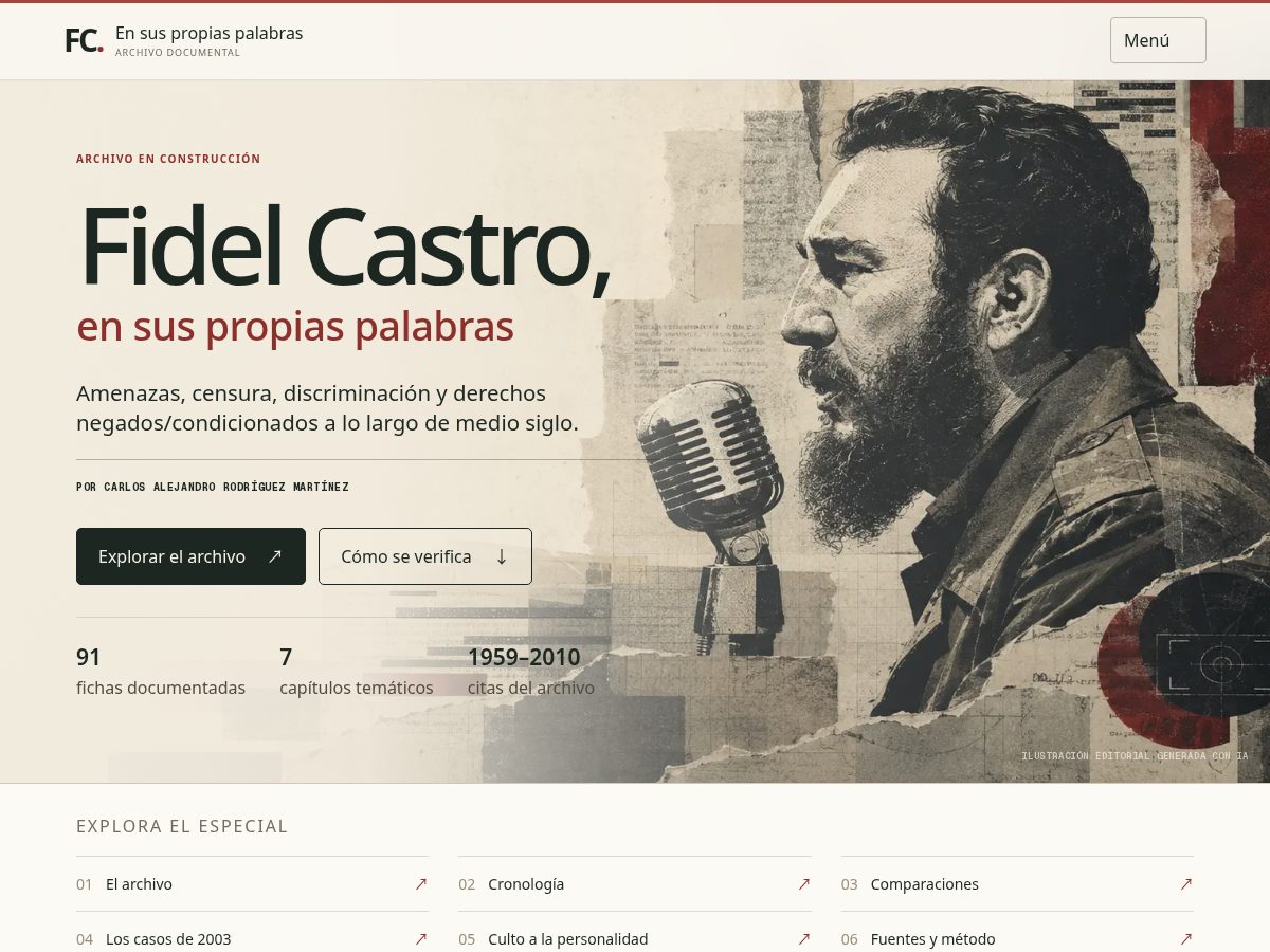 Landing-page snapshot of fidelensuspalabras.com