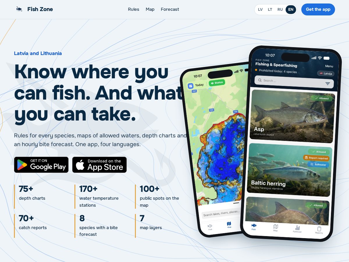Landing-page snapshot of fishzone.pro