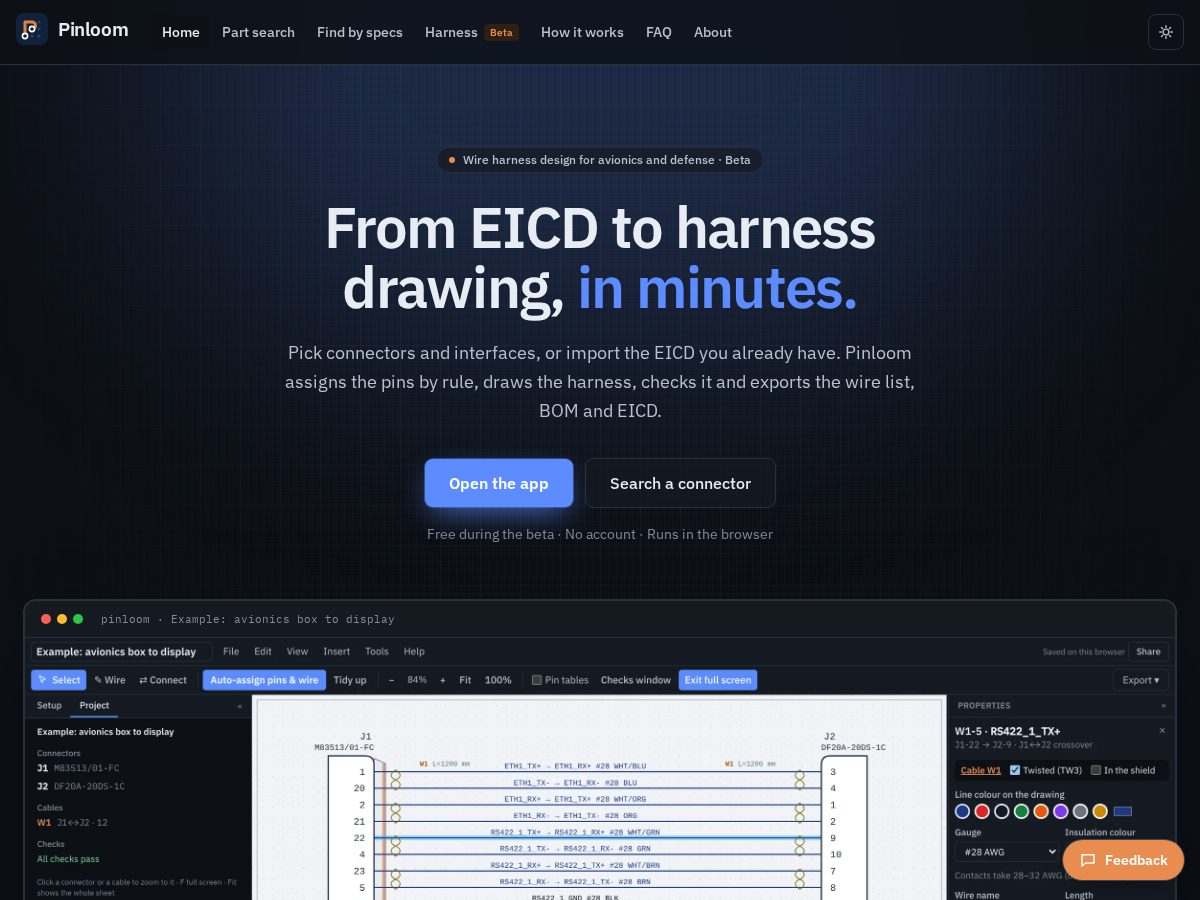 Landing-page snapshot of getpinloom.com