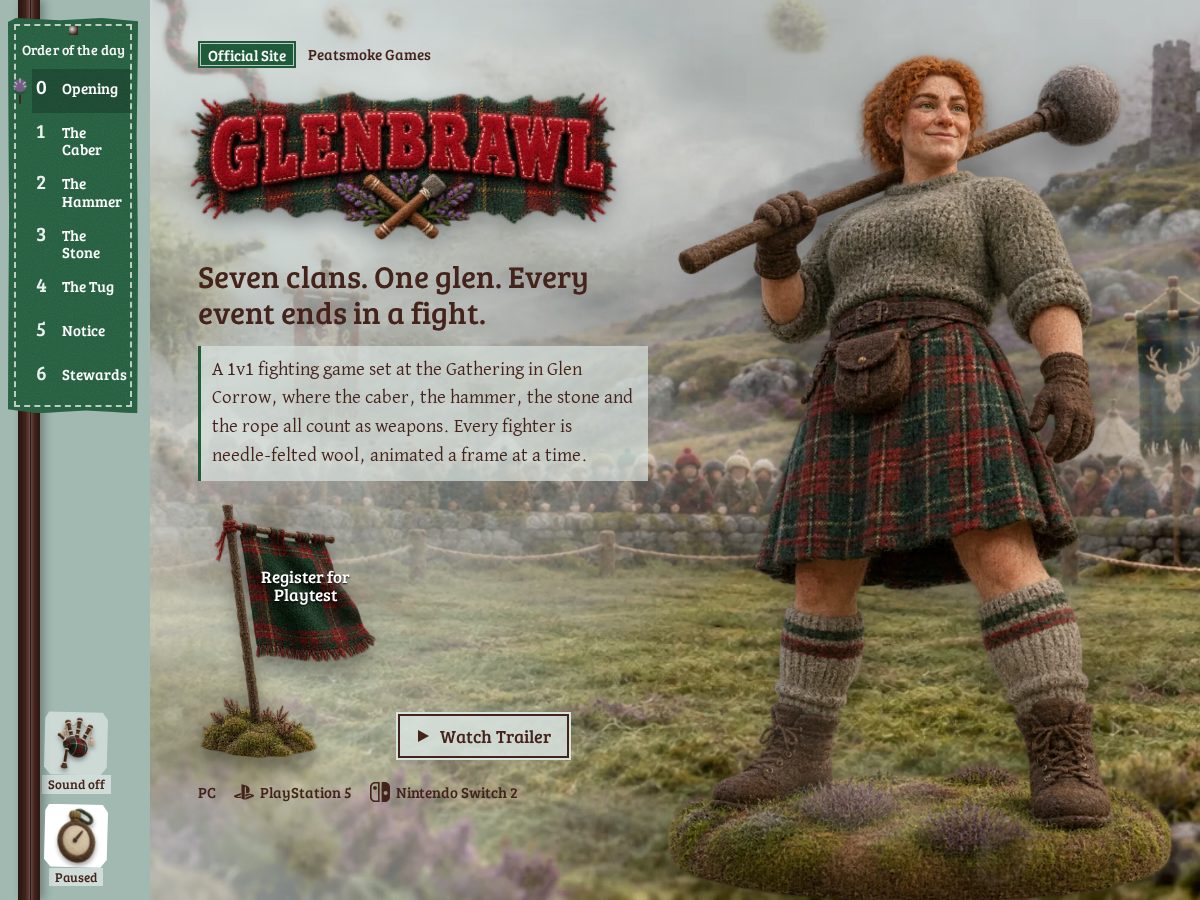 Landing-page snapshot of glenbrawl.com