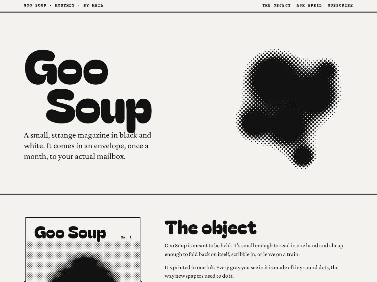Landing-page snapshot of goosoup.com