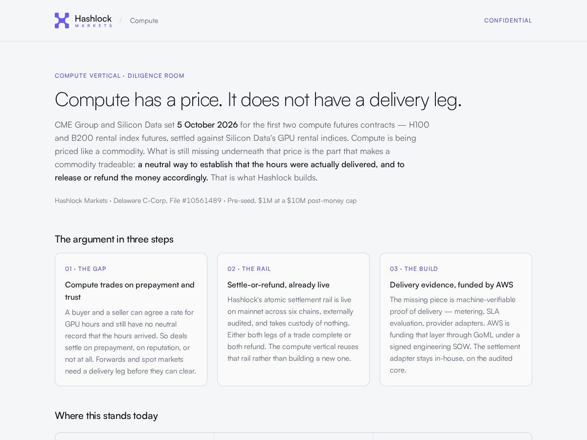 Landing-page snapshot of hashlockompute.info