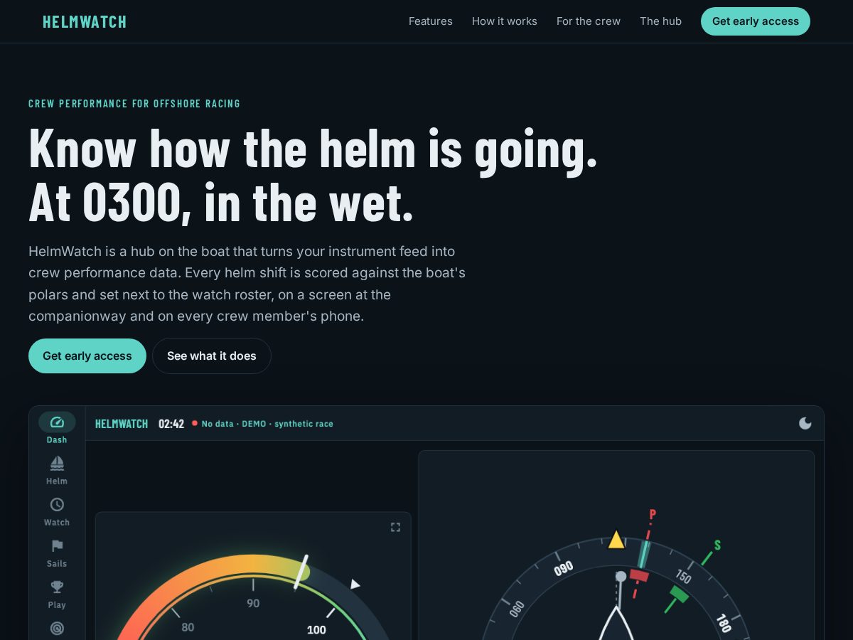 Landing-page snapshot of helmwatch.net
