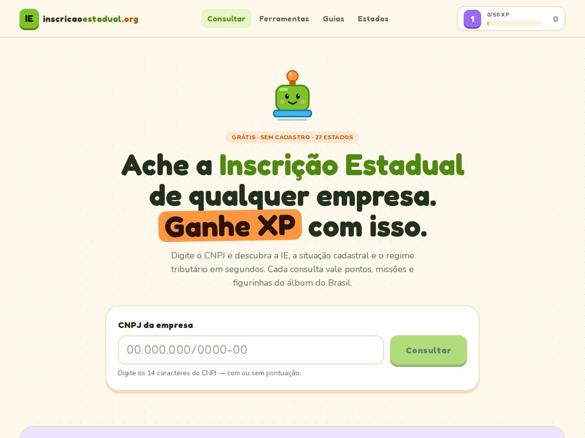 Landing-page snapshot of inscricaoestadual.org
