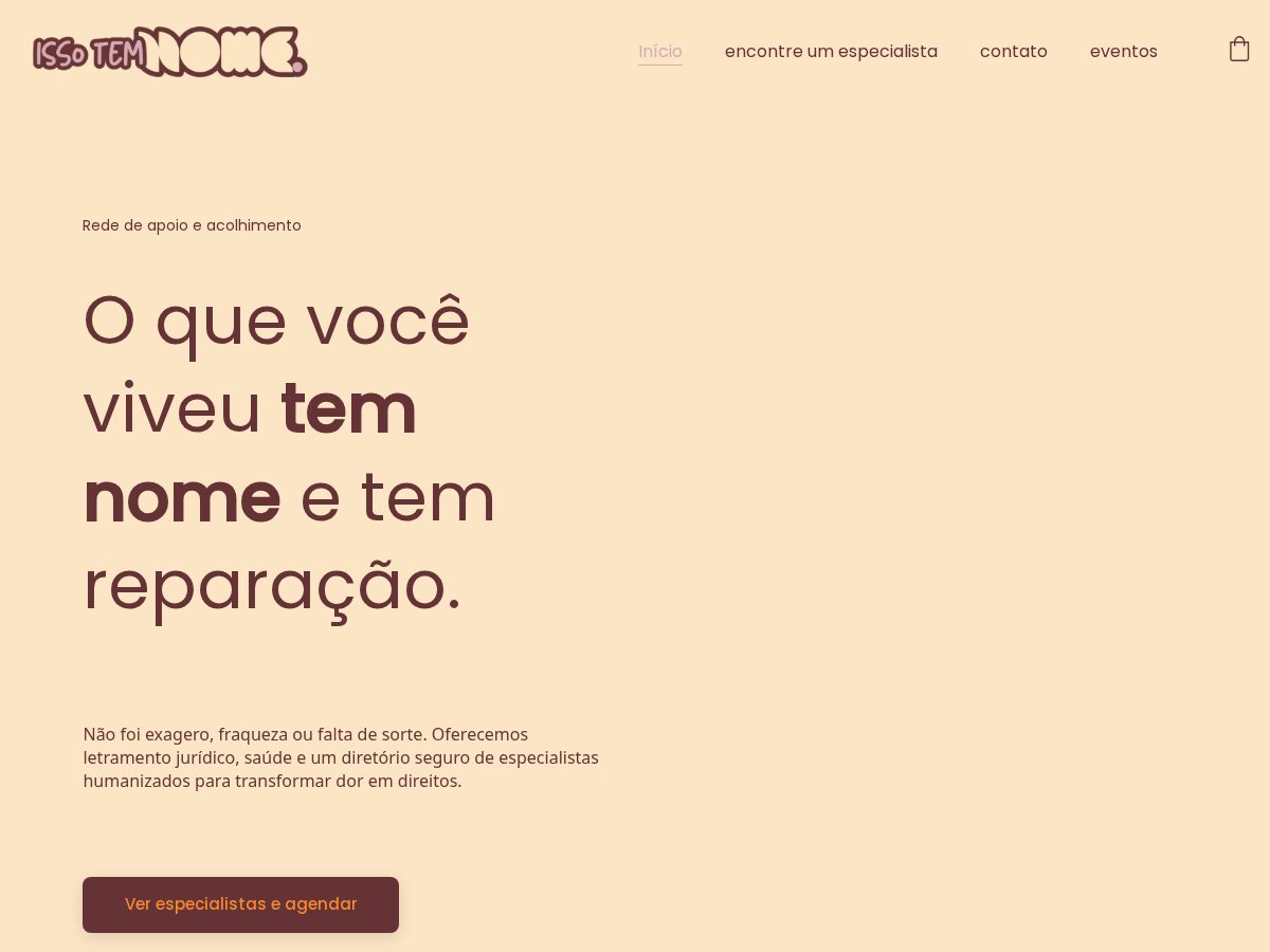 Landing-page snapshot of issotemnome.com