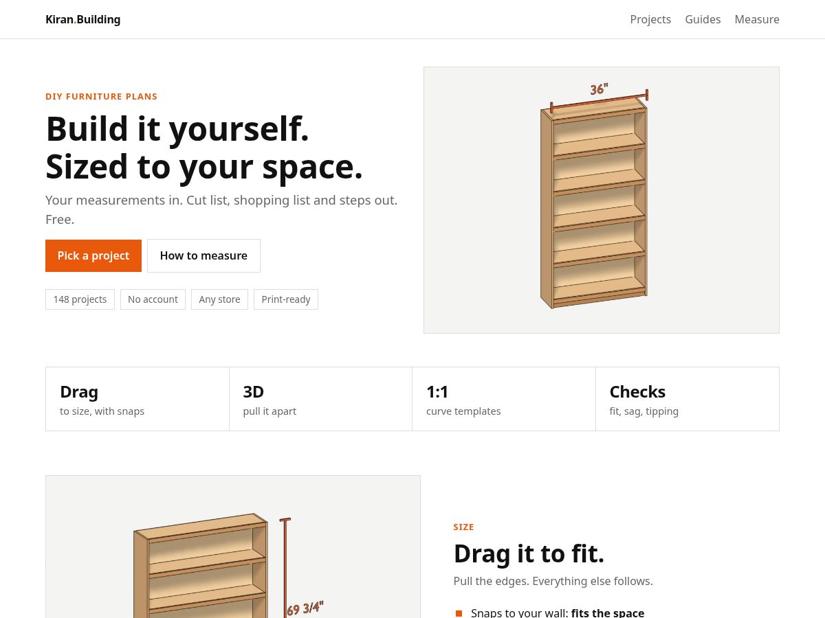 Landing-page snapshot of kiranbuilding.com