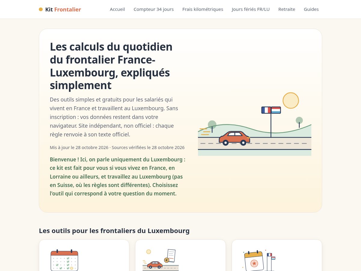Landing-page snapshot of kitfrontalier.com