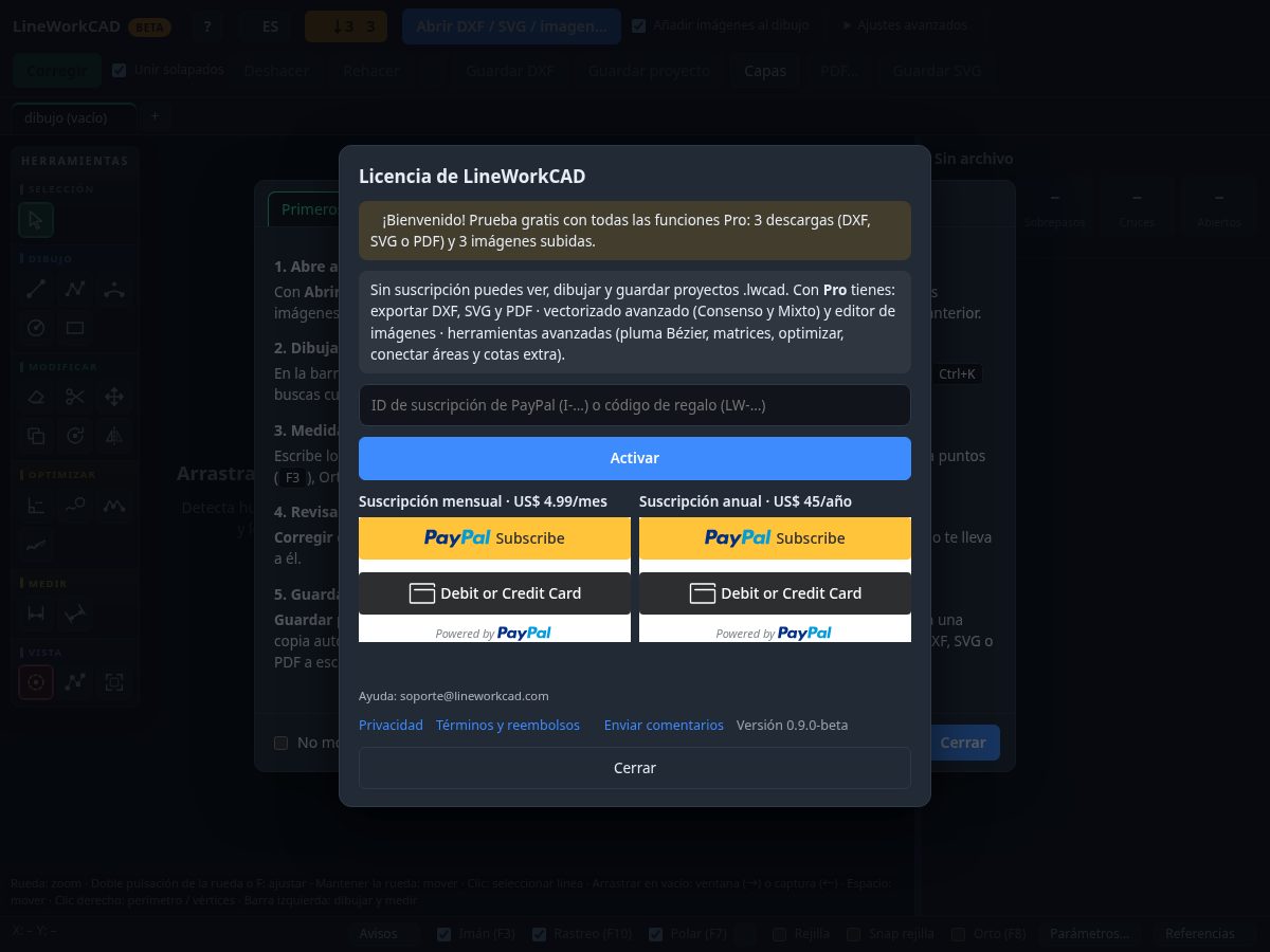 Landing-page snapshot of lineworkcad.com