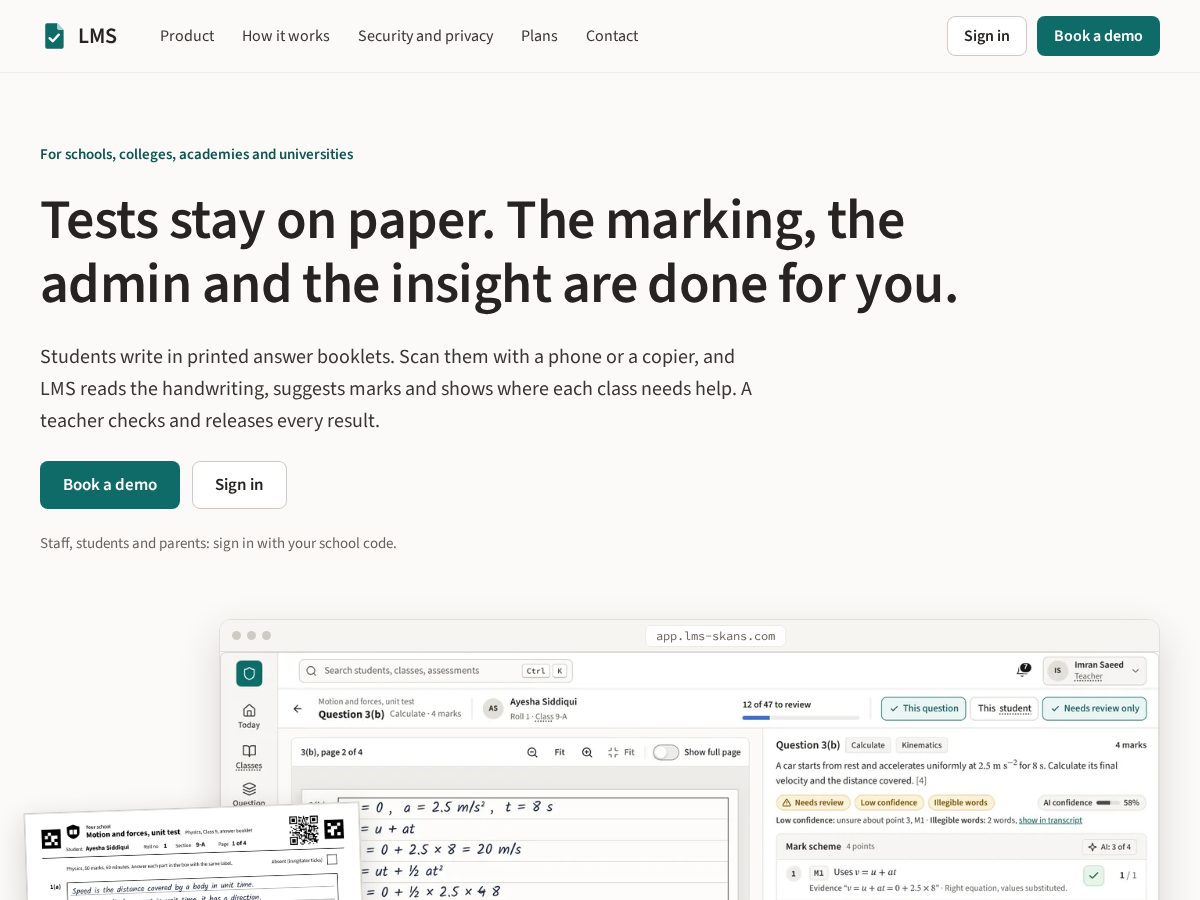 Landing-page snapshot of lms-skans.com