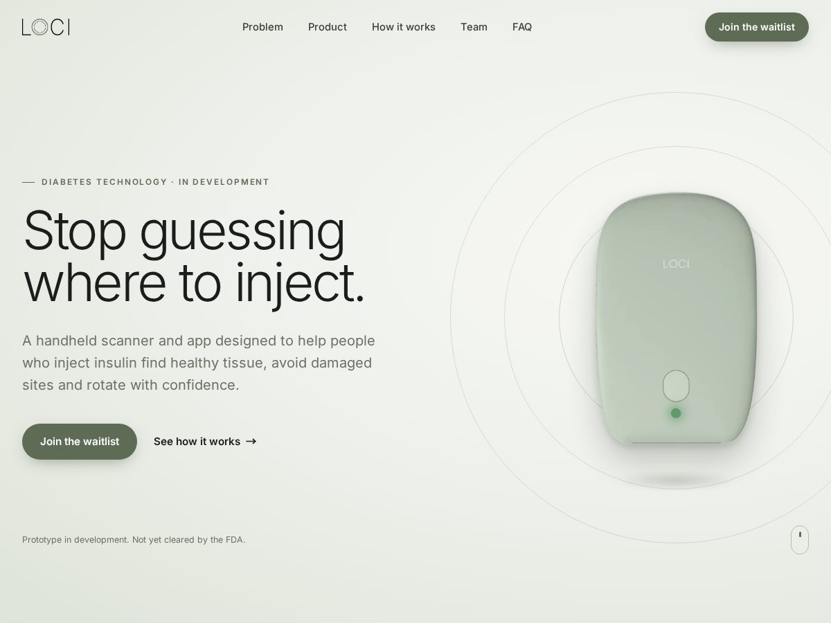 Landing-page snapshot of locimedical.com