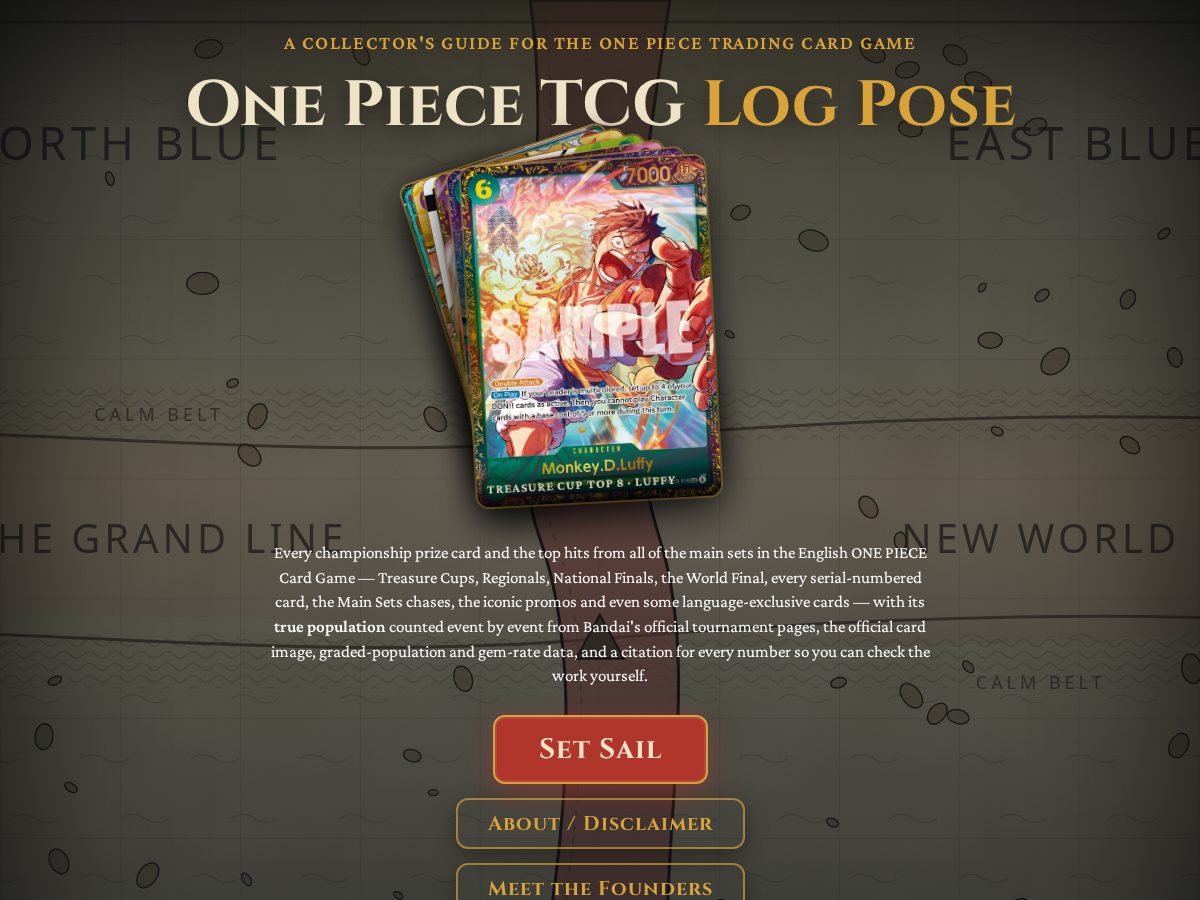 Landing-page snapshot of logpose.cards