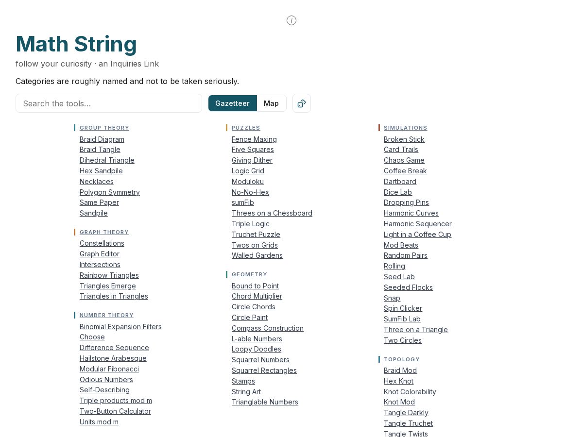 Landing-page snapshot of mathstring.org