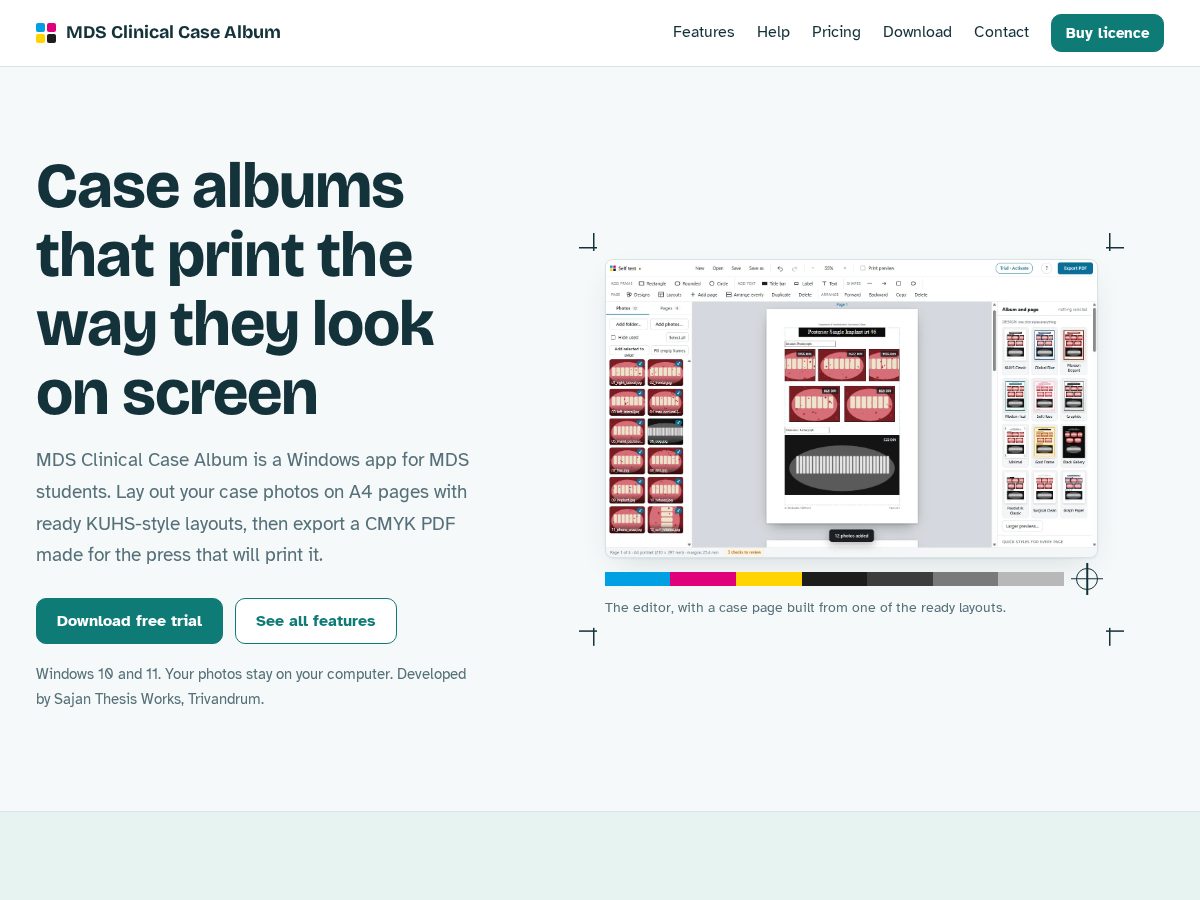 Landing-page snapshot of mdsphotoalbum.com