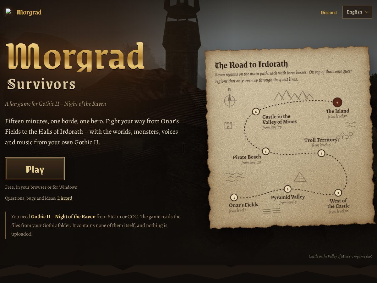Landing-page snapshot of morgrad.com